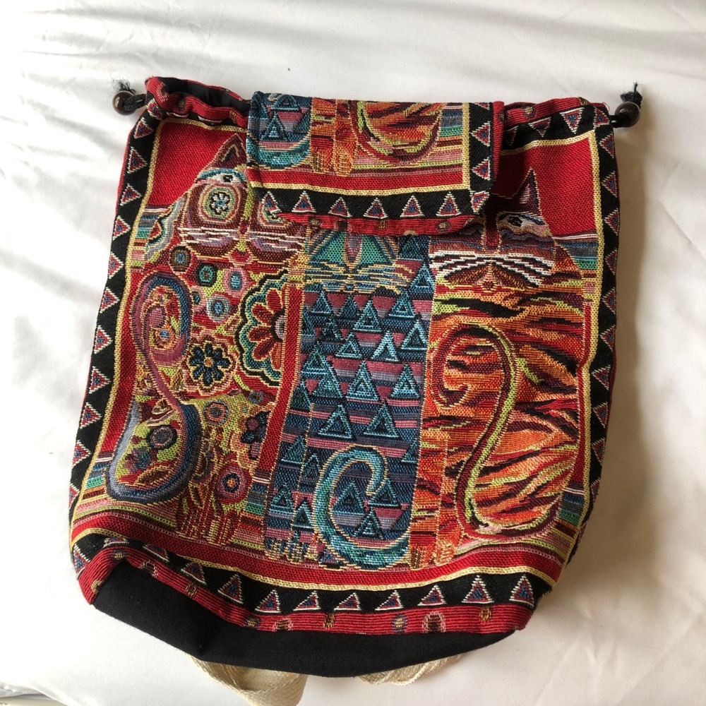 Tribal stitched backpack